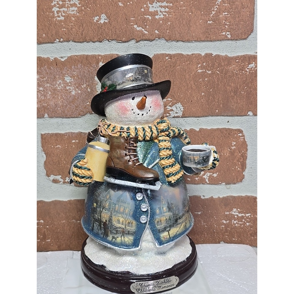 Thomas Kinkade Christmas Memories Snowman Bradford Editions Winter Wonderland